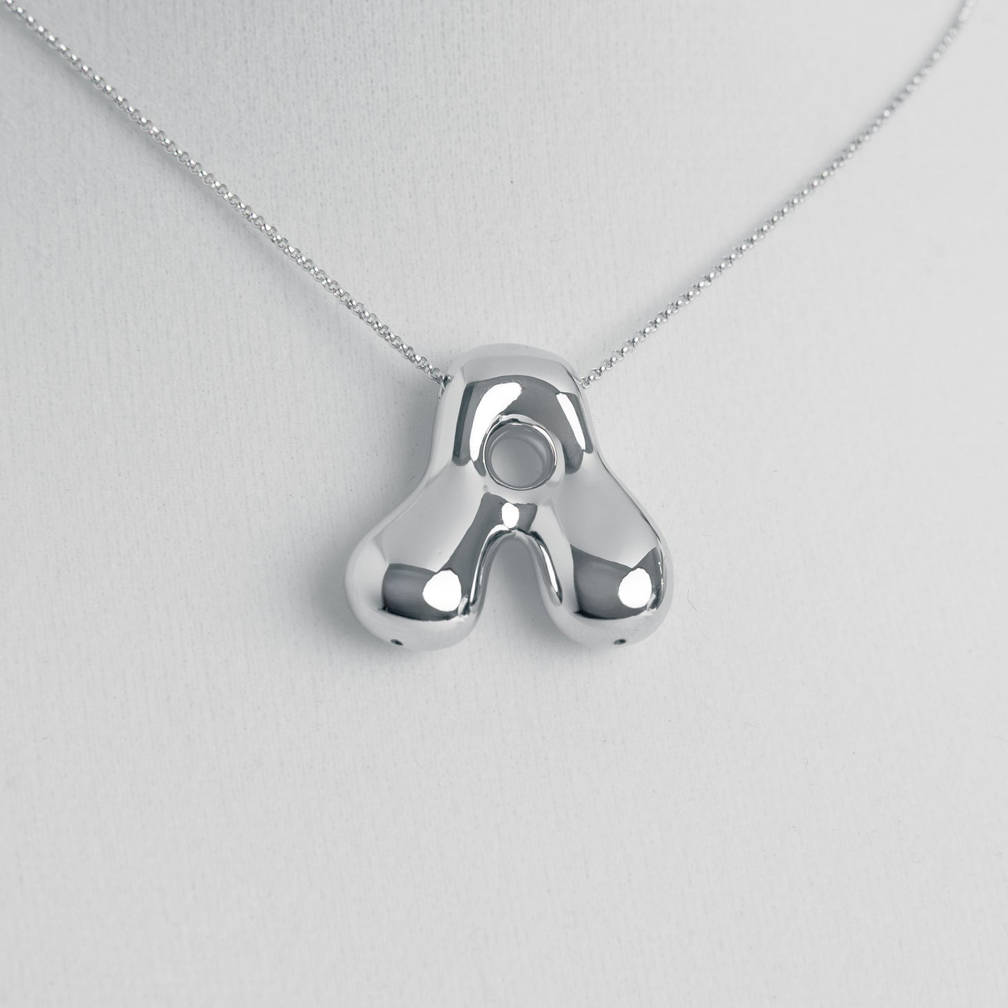 Necklace Sterling Silver- And Gold-plated Letters Pendant