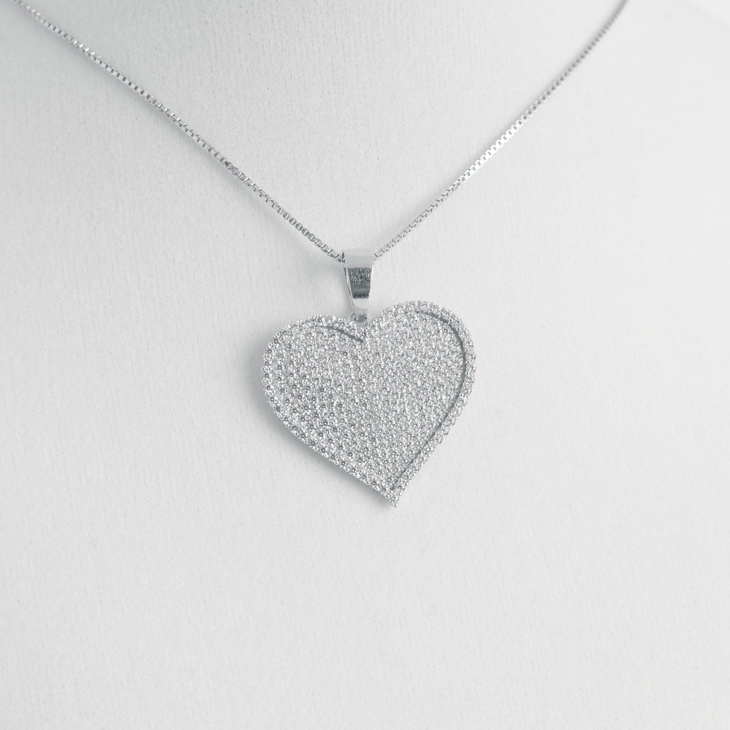 Italian Sterling Silver Grand Love Necklace