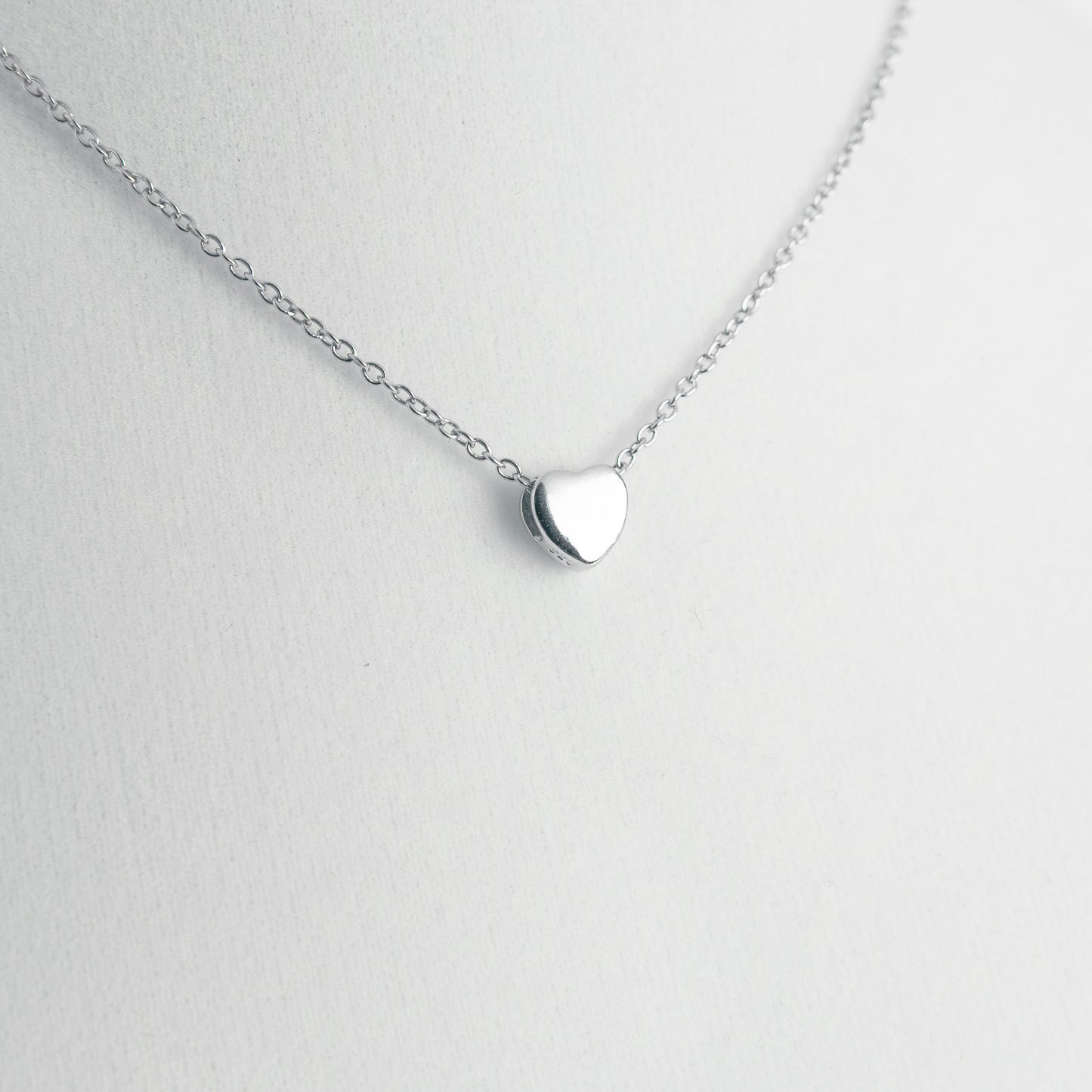 Italian Sterling Silver Necklace Heart Steering Silver