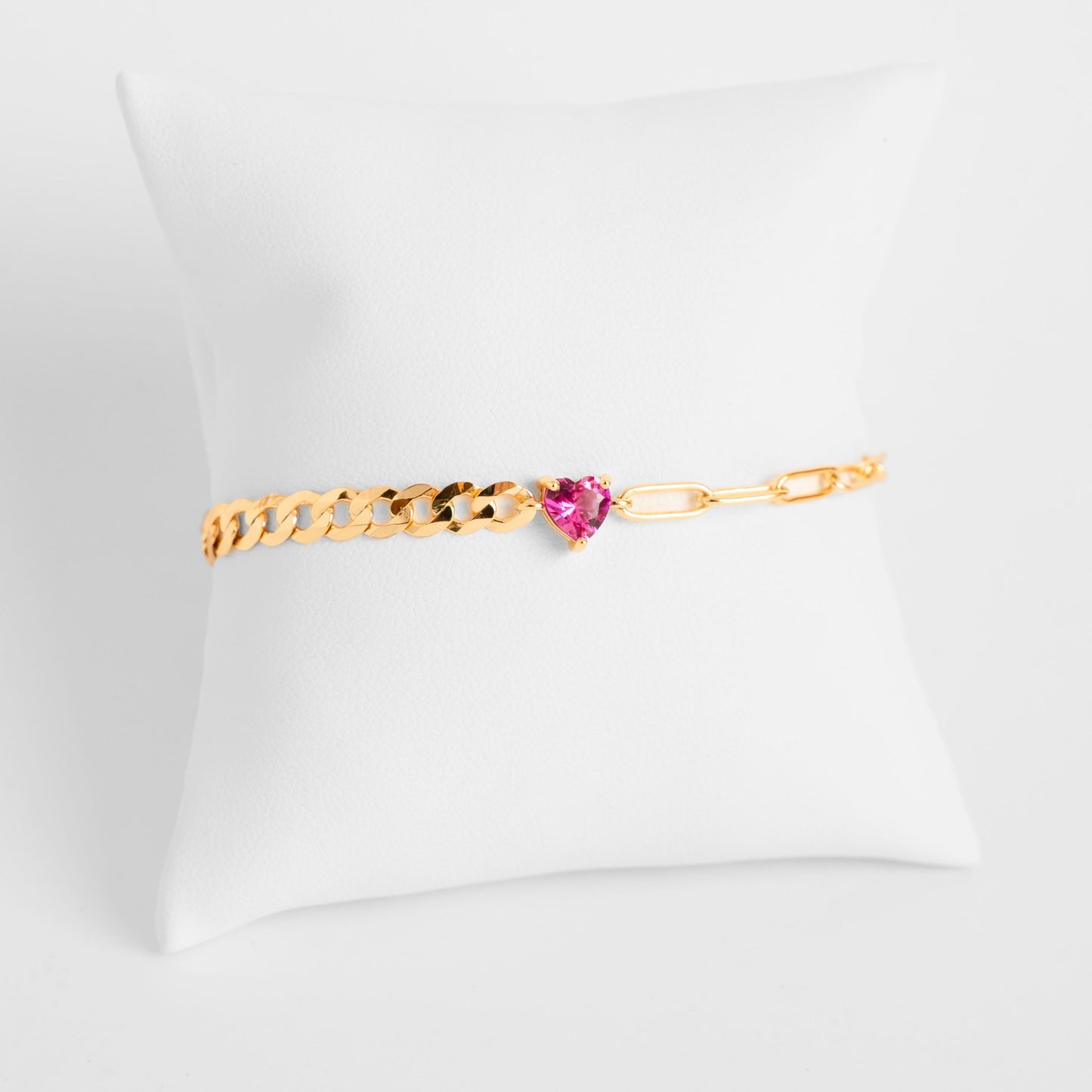 Italian Sterling Silver Love Italian Steeling Silver Pink Love Bracelet