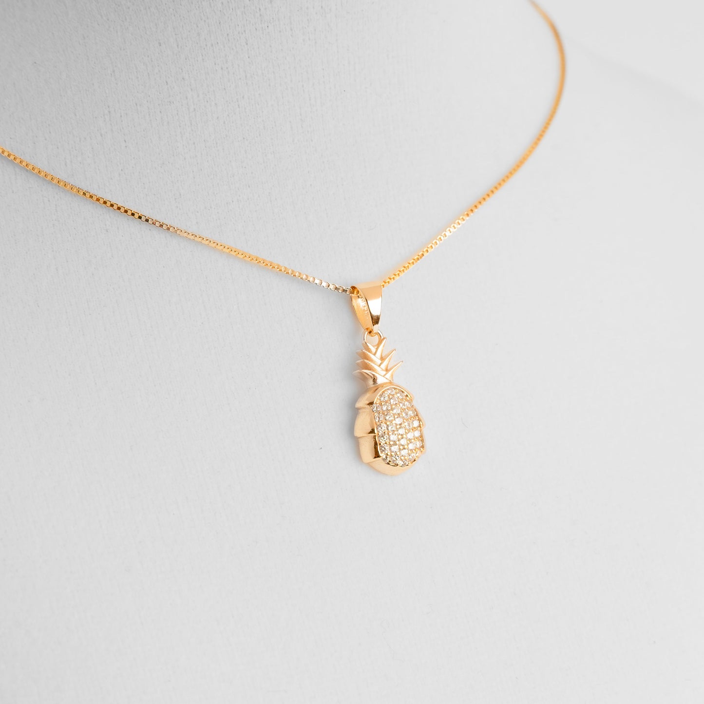 Necklace Italian Sterling Silver - Pineapple Pendant