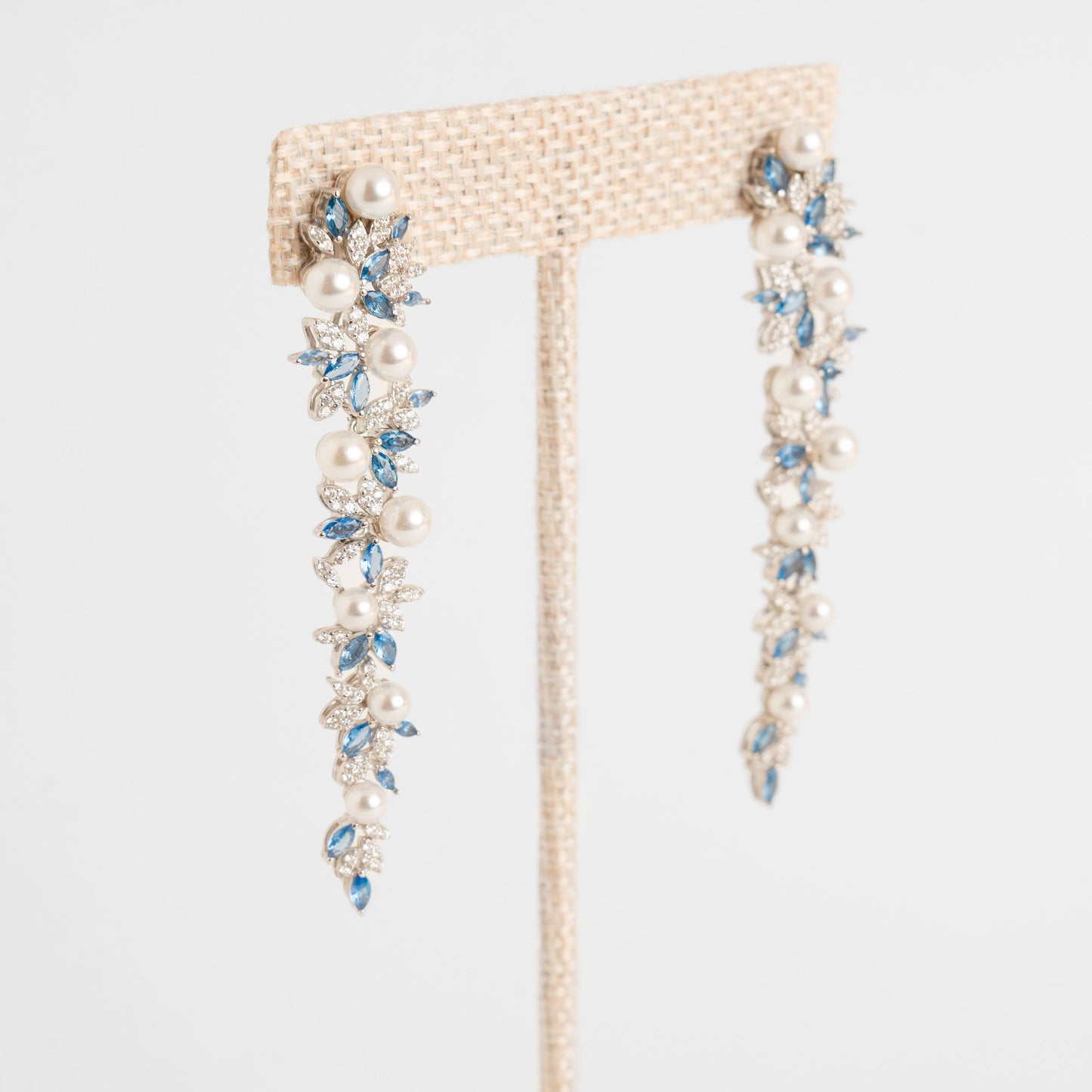 Earrings Italian Silver - Flower and Pearl