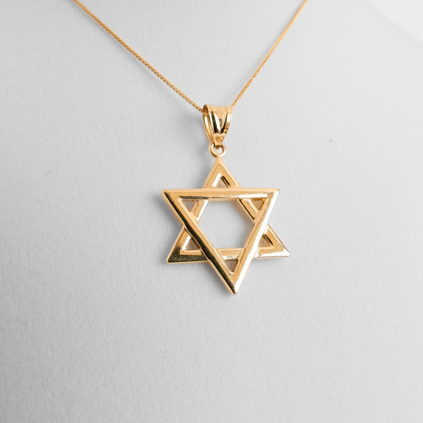 14K Gold Necklace David Star