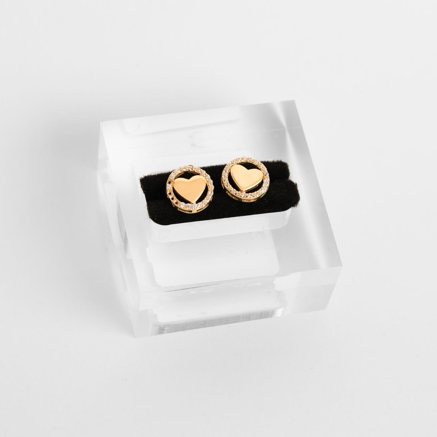 14K Gold Love Circle Earrings Gold