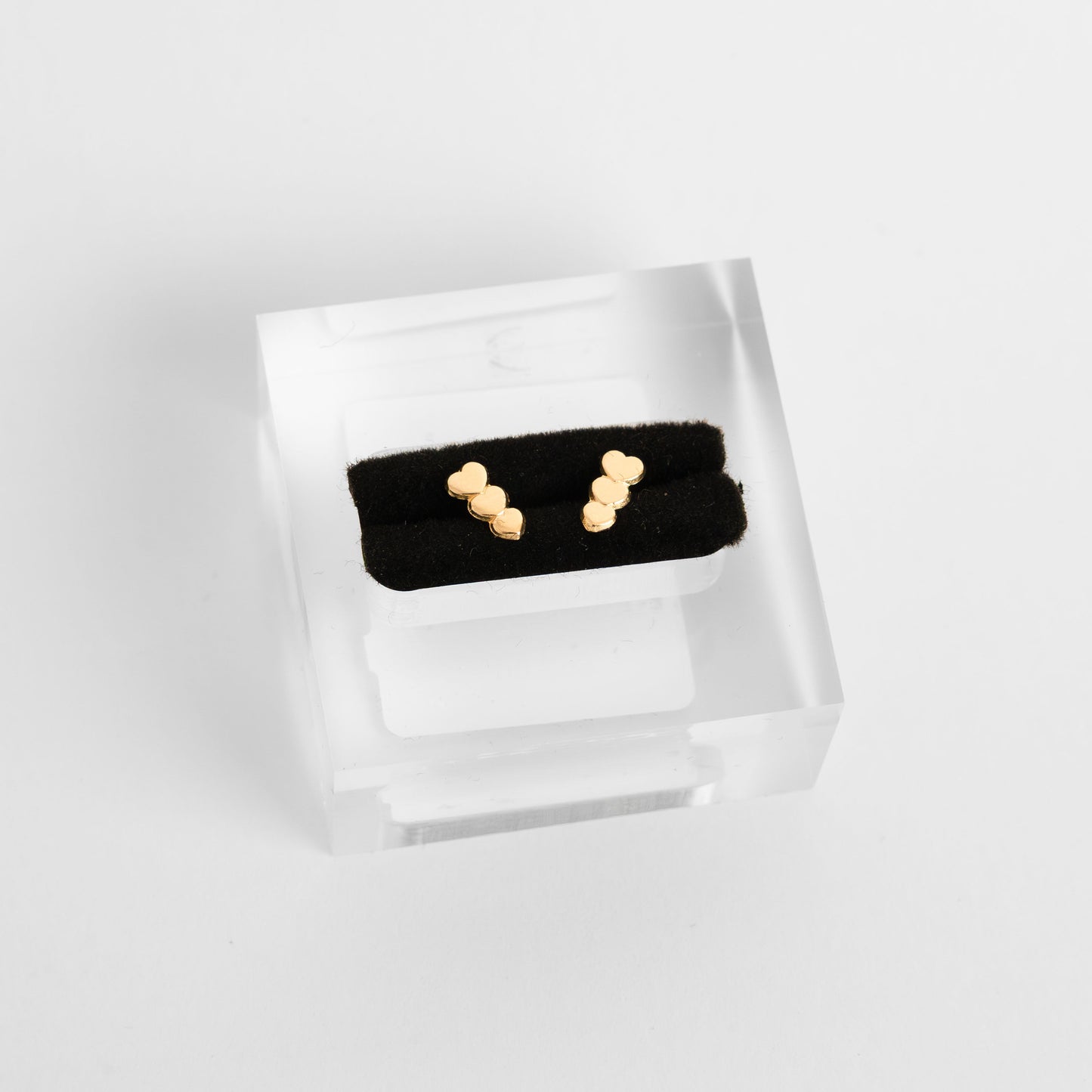 14K Gold Triple Love Earring Gold