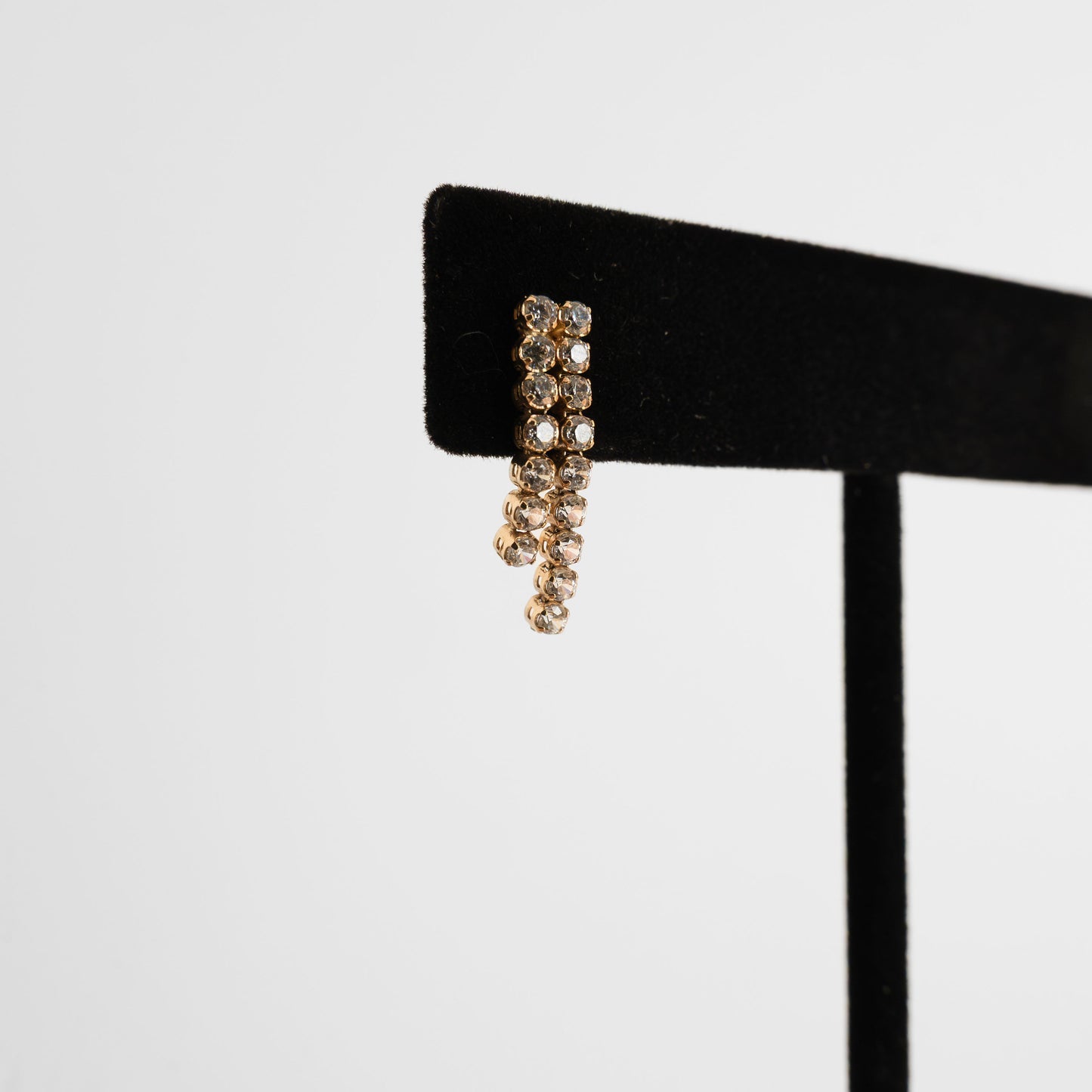 Earrings 14K Gold Cubic Zirconia Climber
