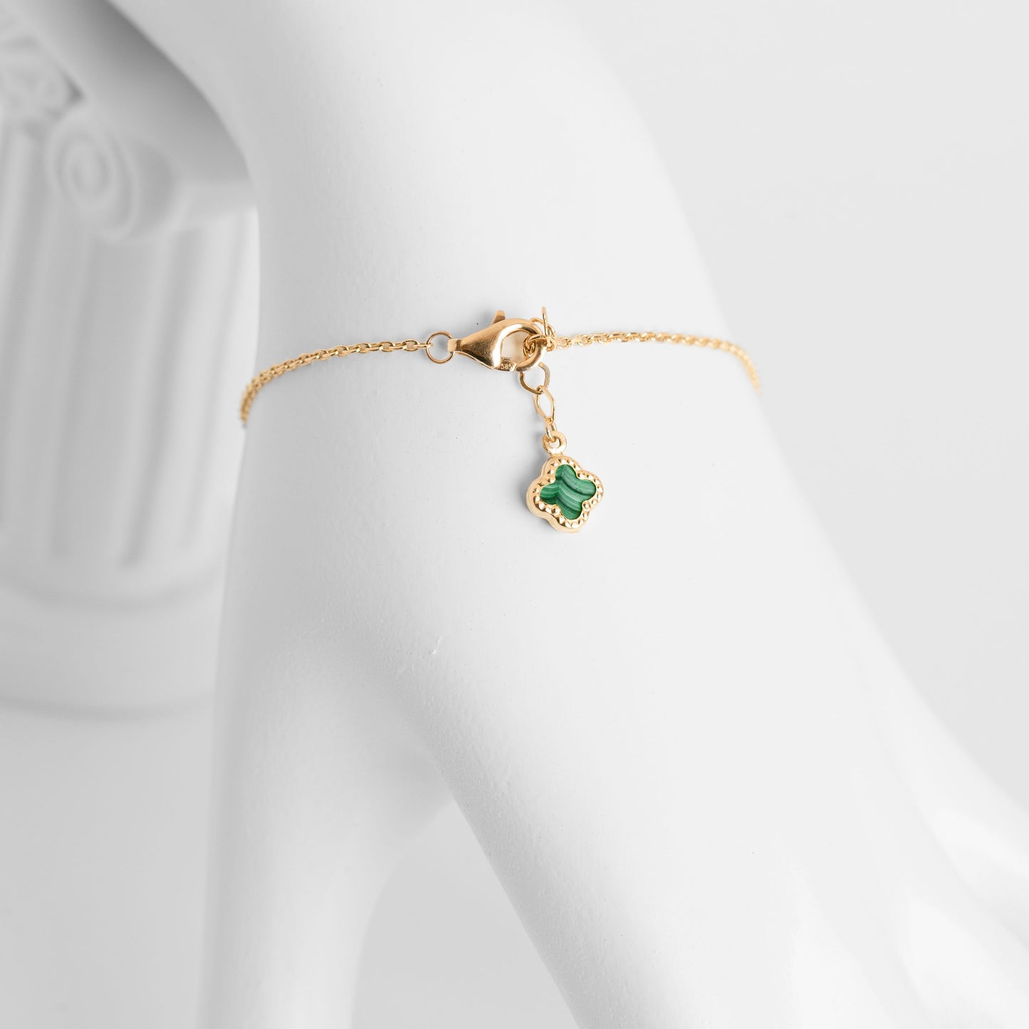 14K Gold Bracelet Clover