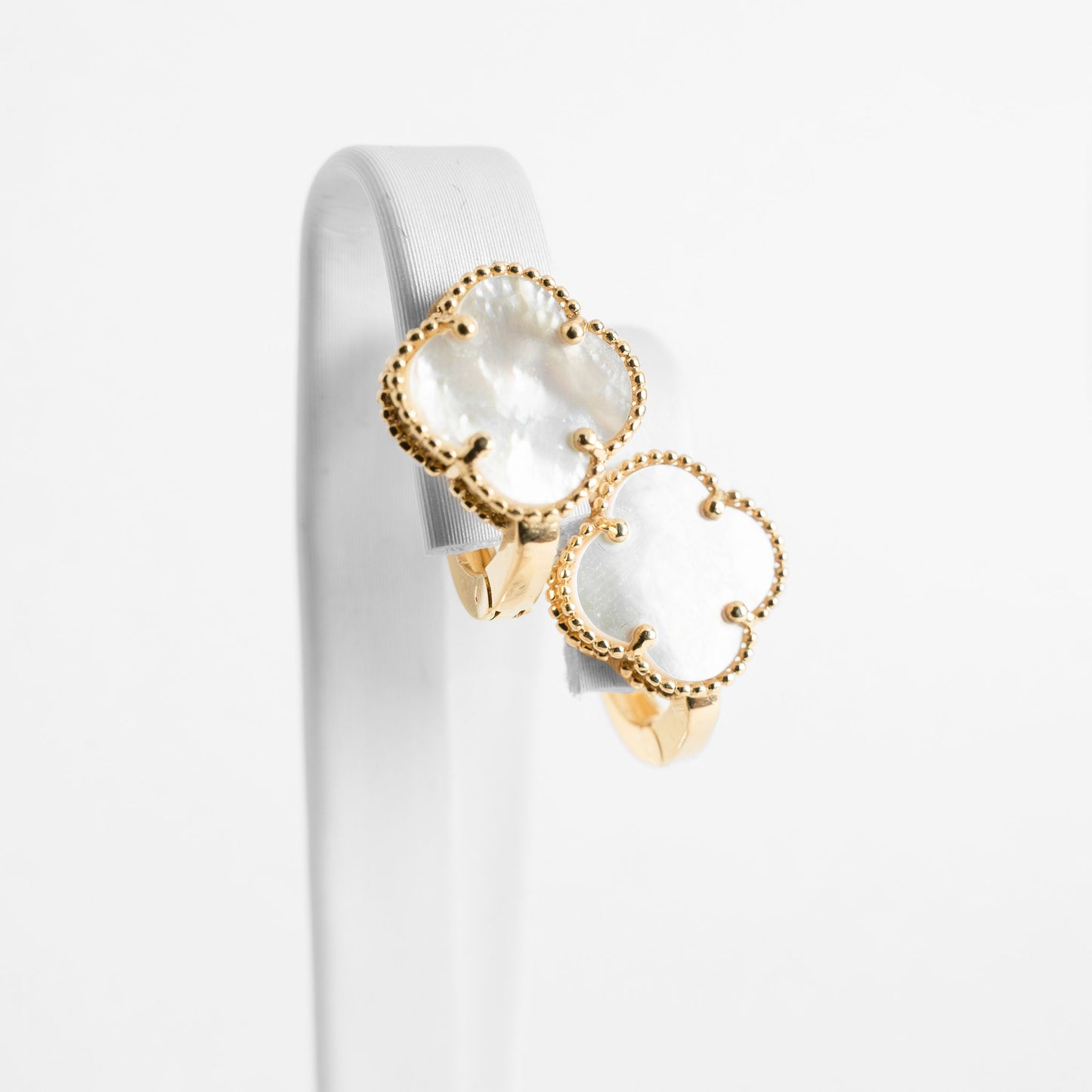 14K Gold Earrings Mother Pearl