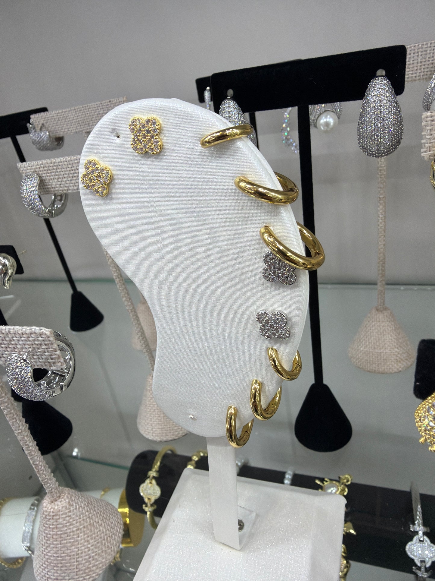 Fine jewelry gold plated earrings