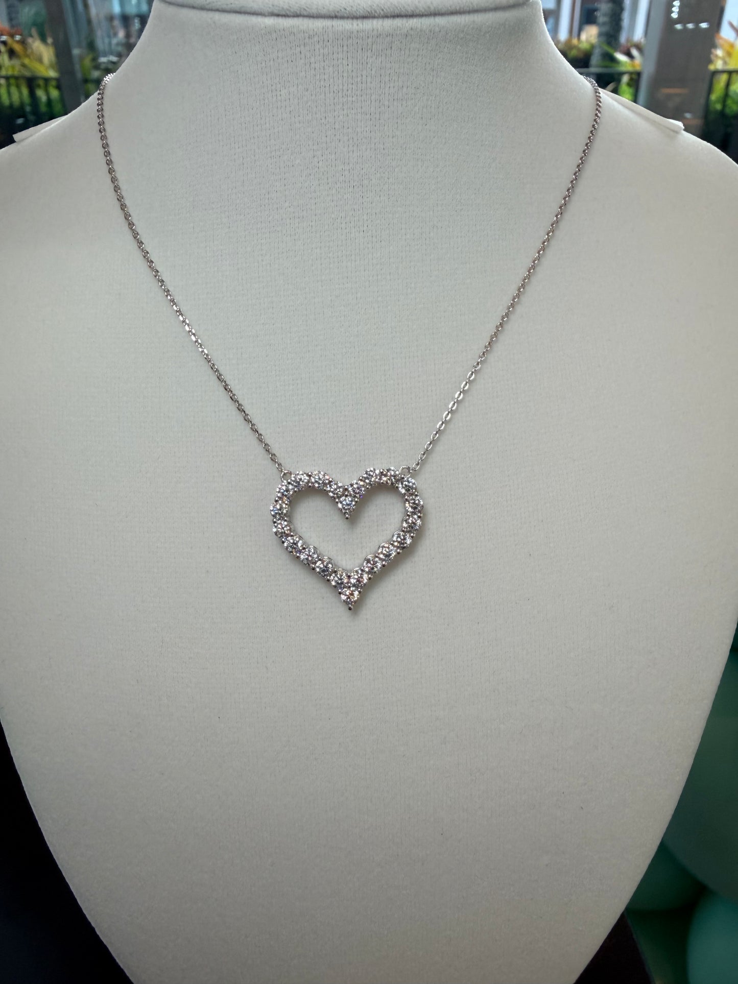 Italian Sterling Silver Love Bright Grand Necklace