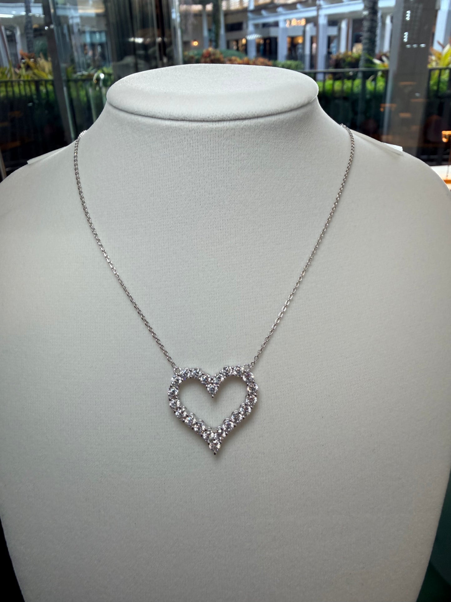 Italian Sterling Silver Love Bright Grand Necklace