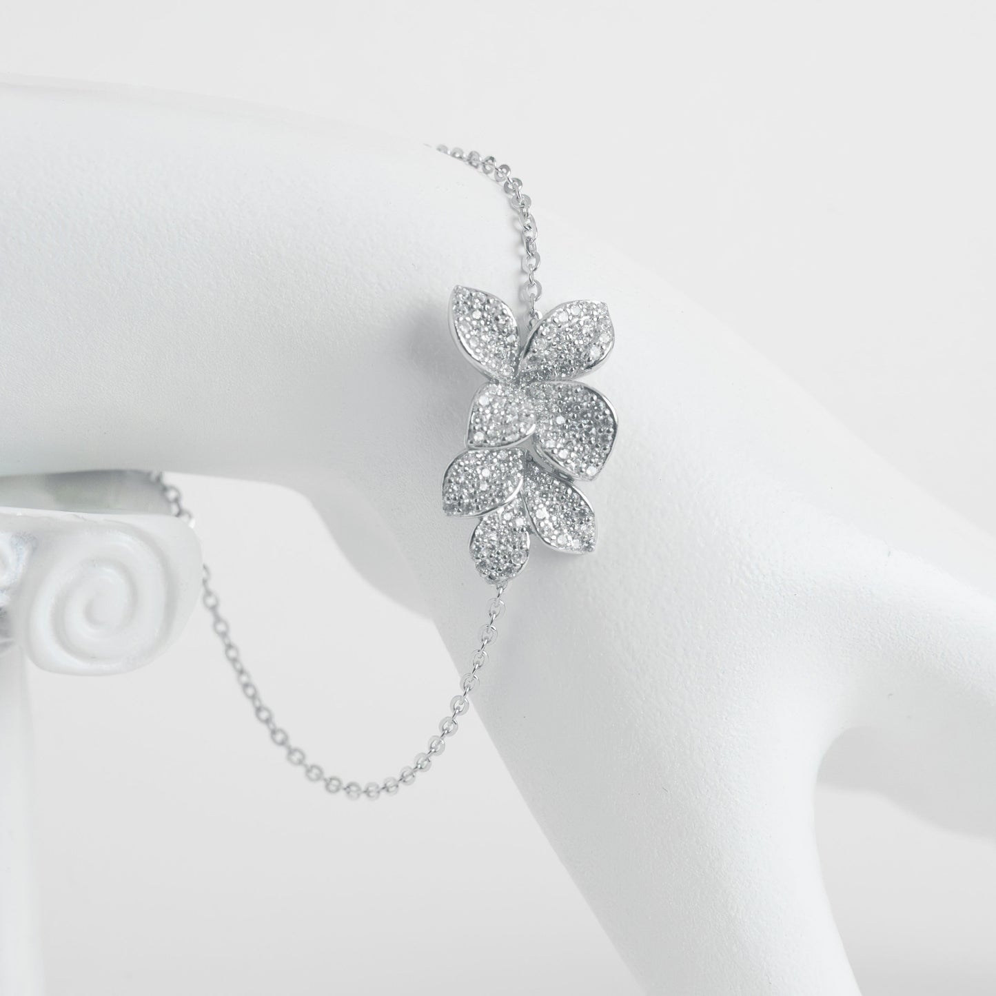 Bracelet Flowers sterling Italian silver