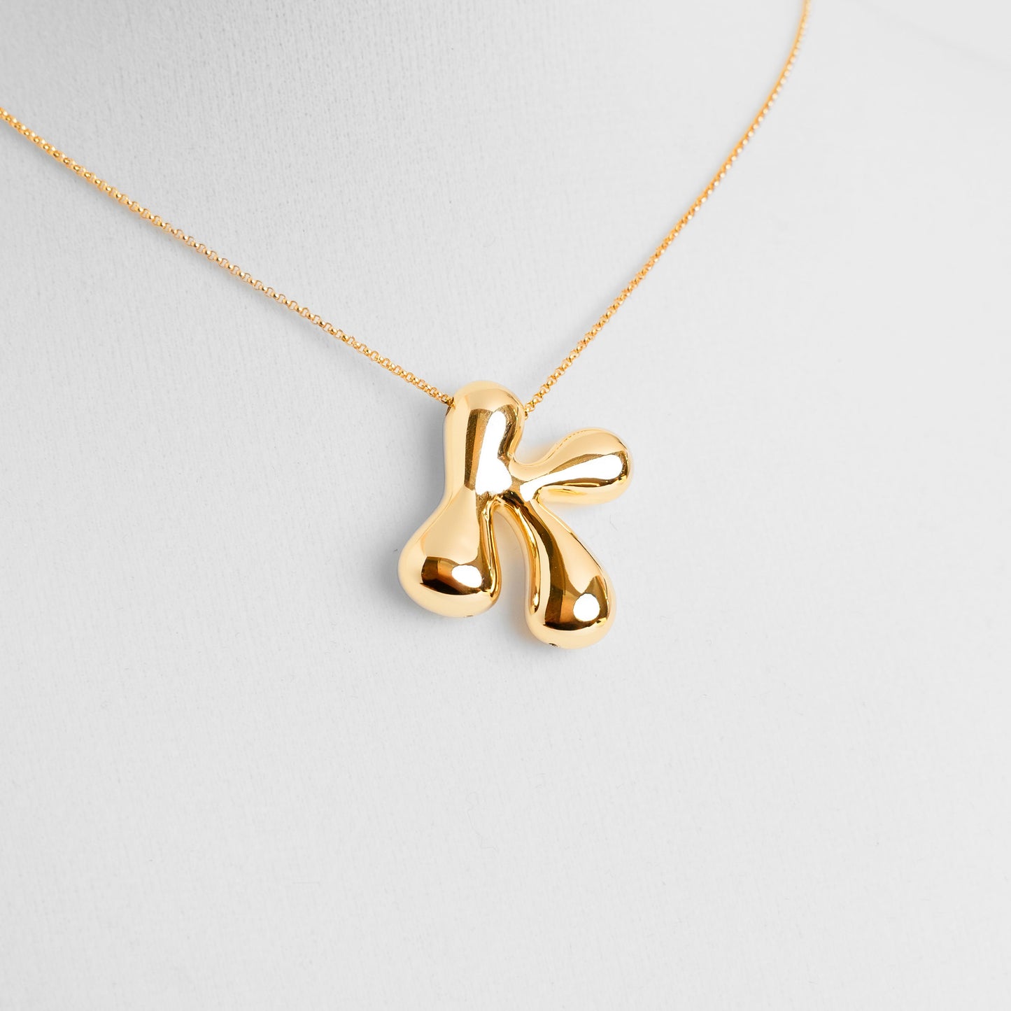 Necklace sterling silver- and Gold-Plated Letters pendant