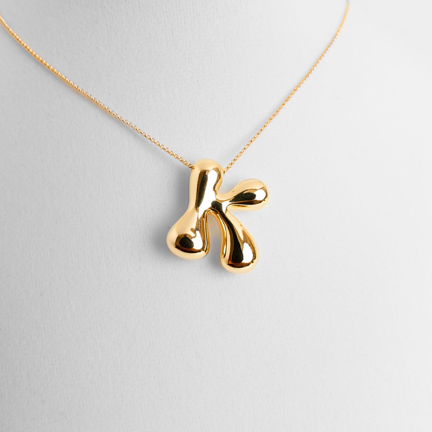 Necklace sterling silver- and Gold-Plated Letters pendant