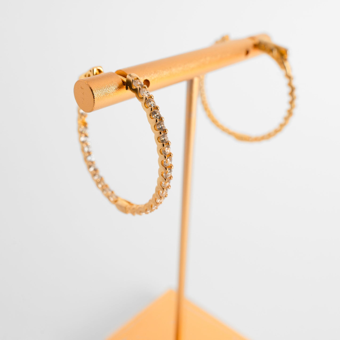 Italian Sterling Silver Earrings Lab Diamond