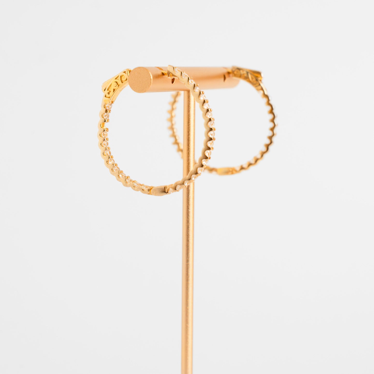 Italian Sterling Silver Earrings Lab Diamond