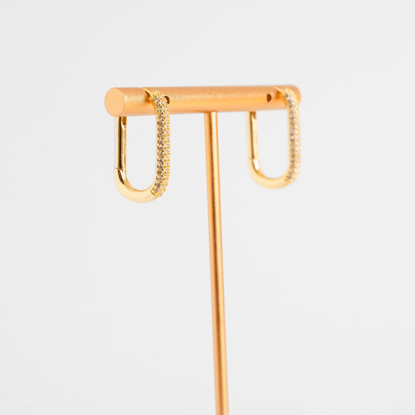 Earrings Italian Silver - 18k Gold Plated - Hoop