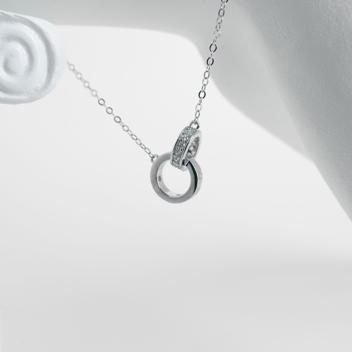 Italian Sterling Silver Bracelet Circle Silver Steering