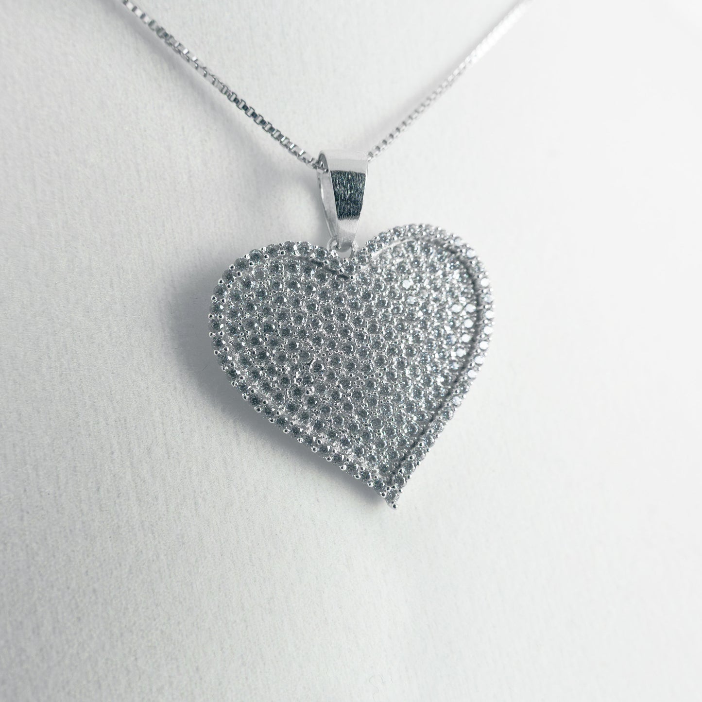 Italian Sterling Silver Grand Love Necklace
