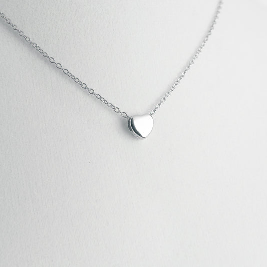 Italian Sterling Silver Necklace Heart Steering Silver