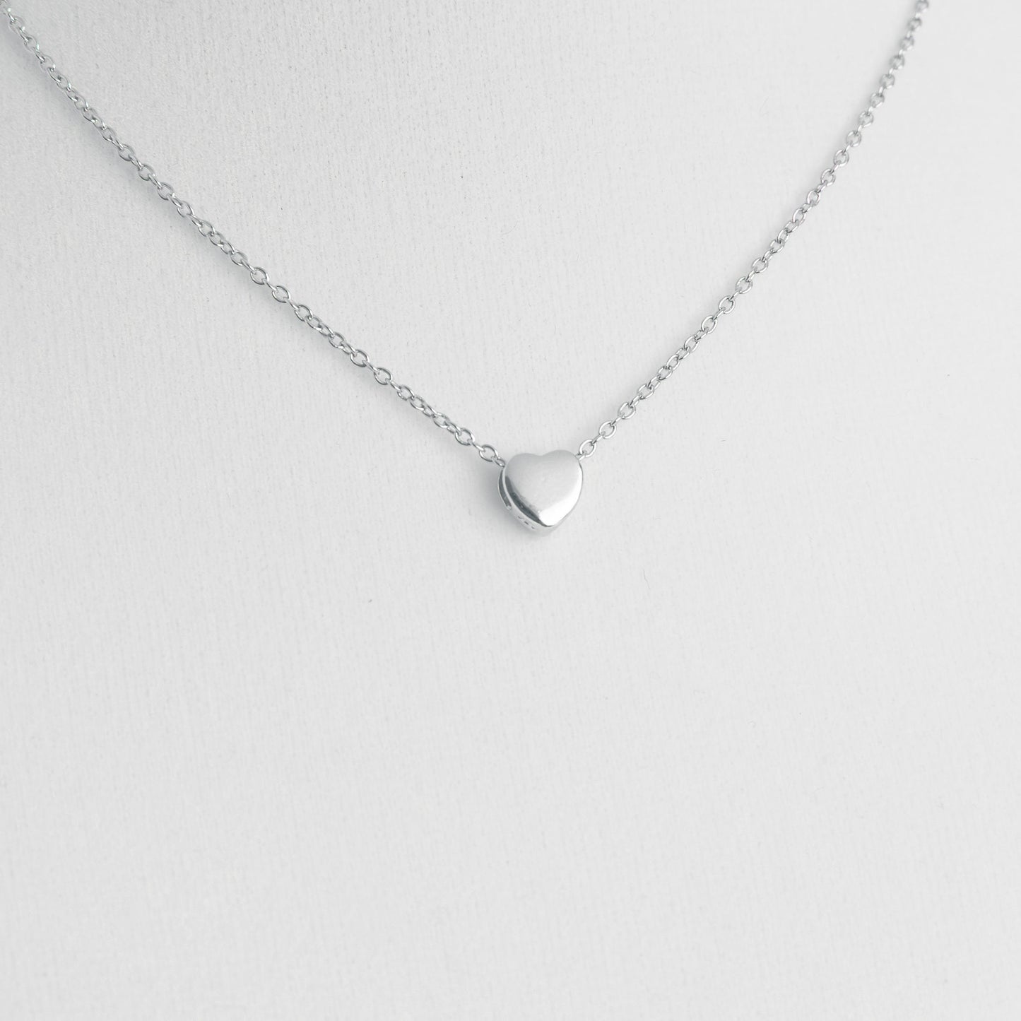 Italian Sterling Silver Necklace Heart Steering Silver