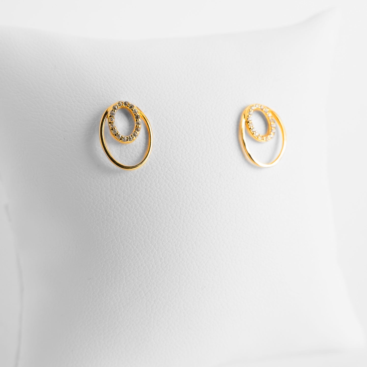 Earrings Italian Silver - 18kGold Plated