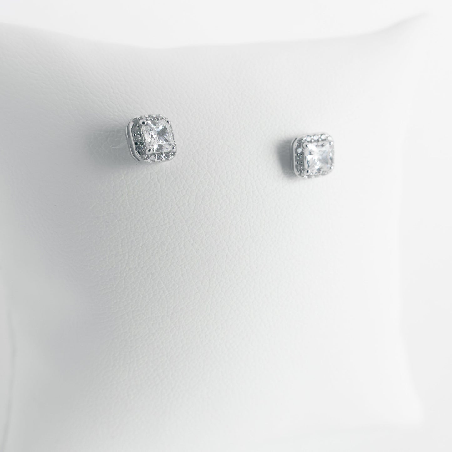 Earrings Italian Silver Small Zirconia