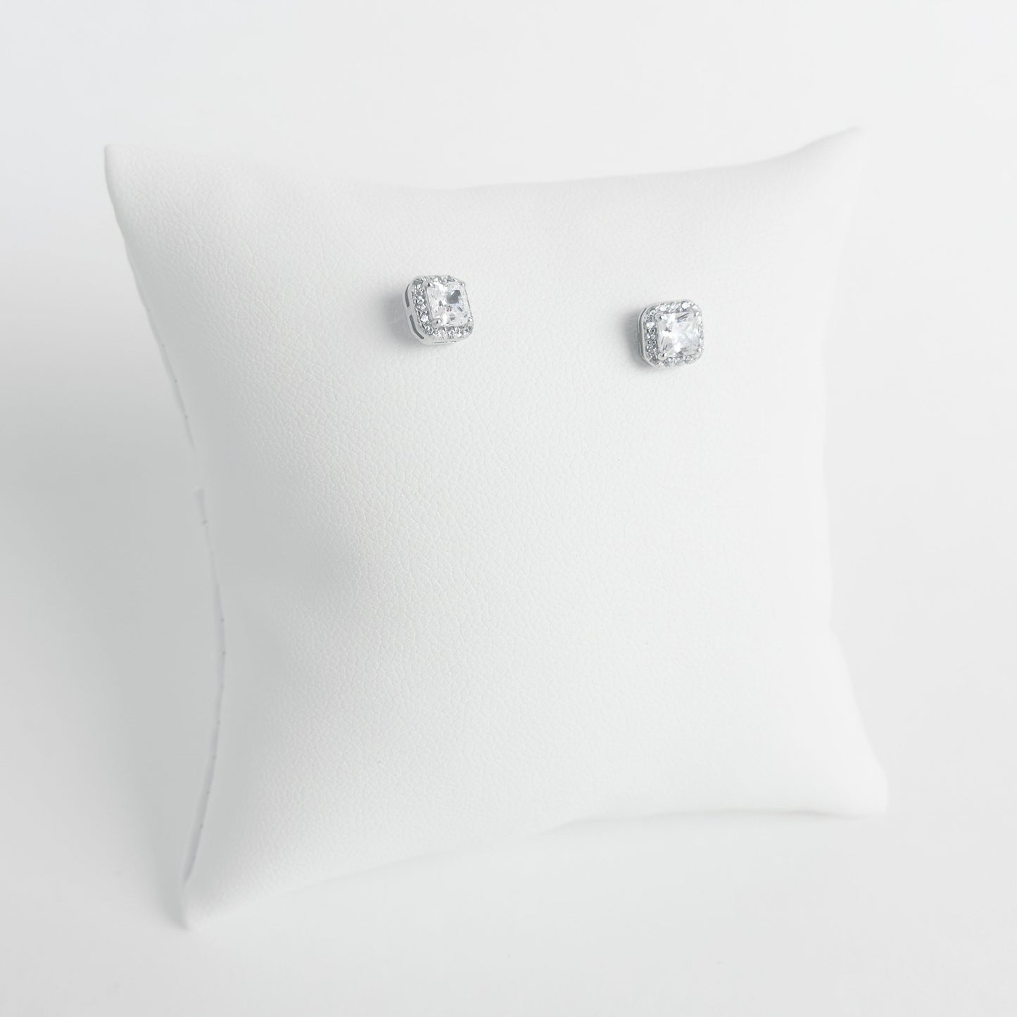 Earrings Italian Silver Small Zirconia