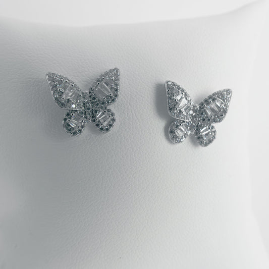 Earrings Italian Silver - Butterfly