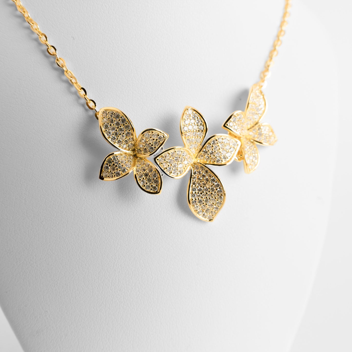 Necklace Italian Sterling Silver - Flower shape
