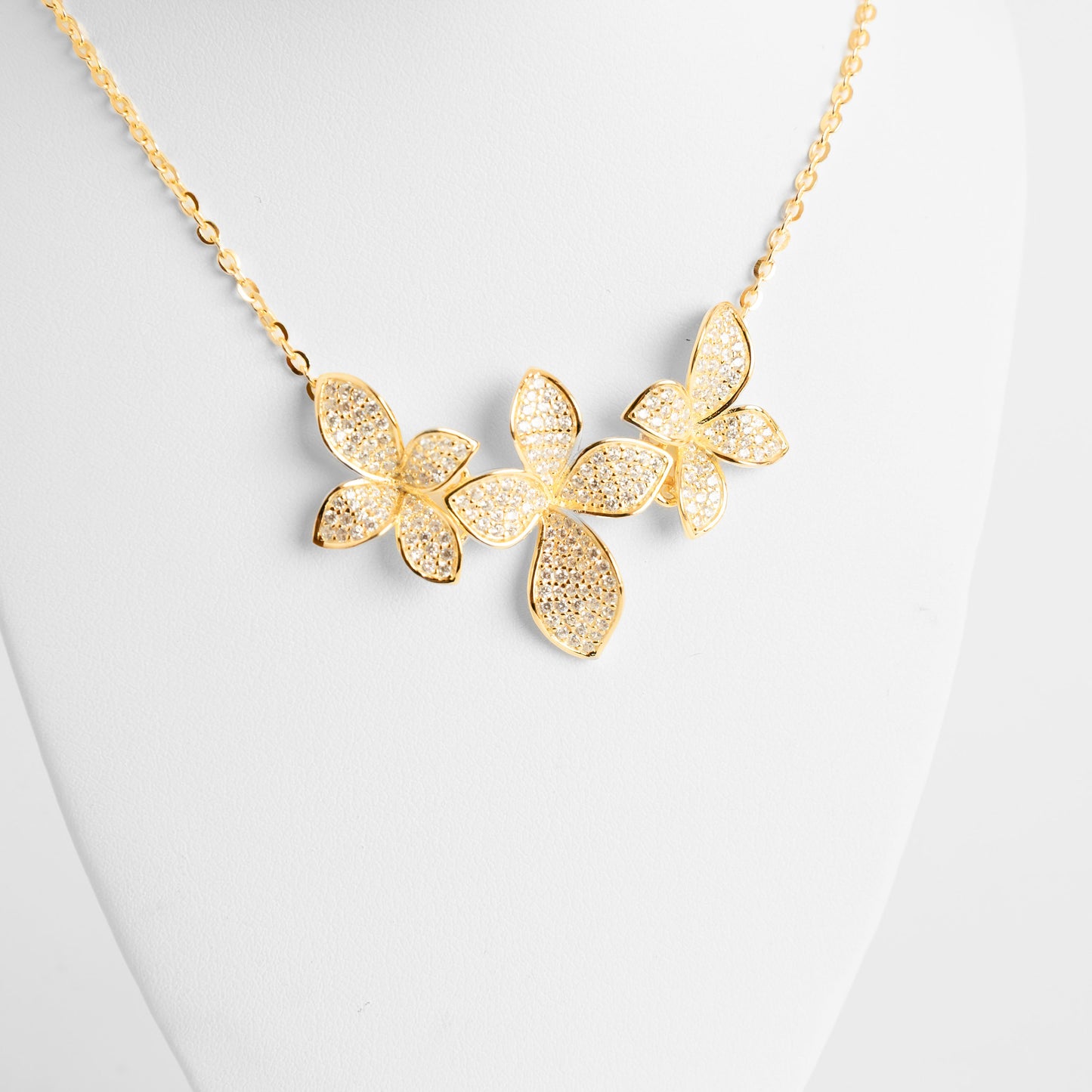 Necklace Italian Sterling Silver - Flower shape