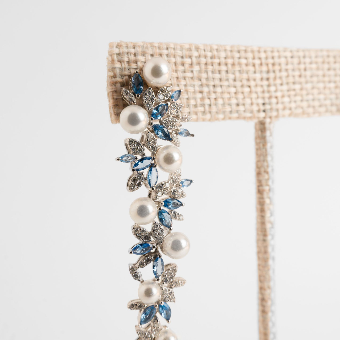 Earrings Italian Silver - Flower and Pearl