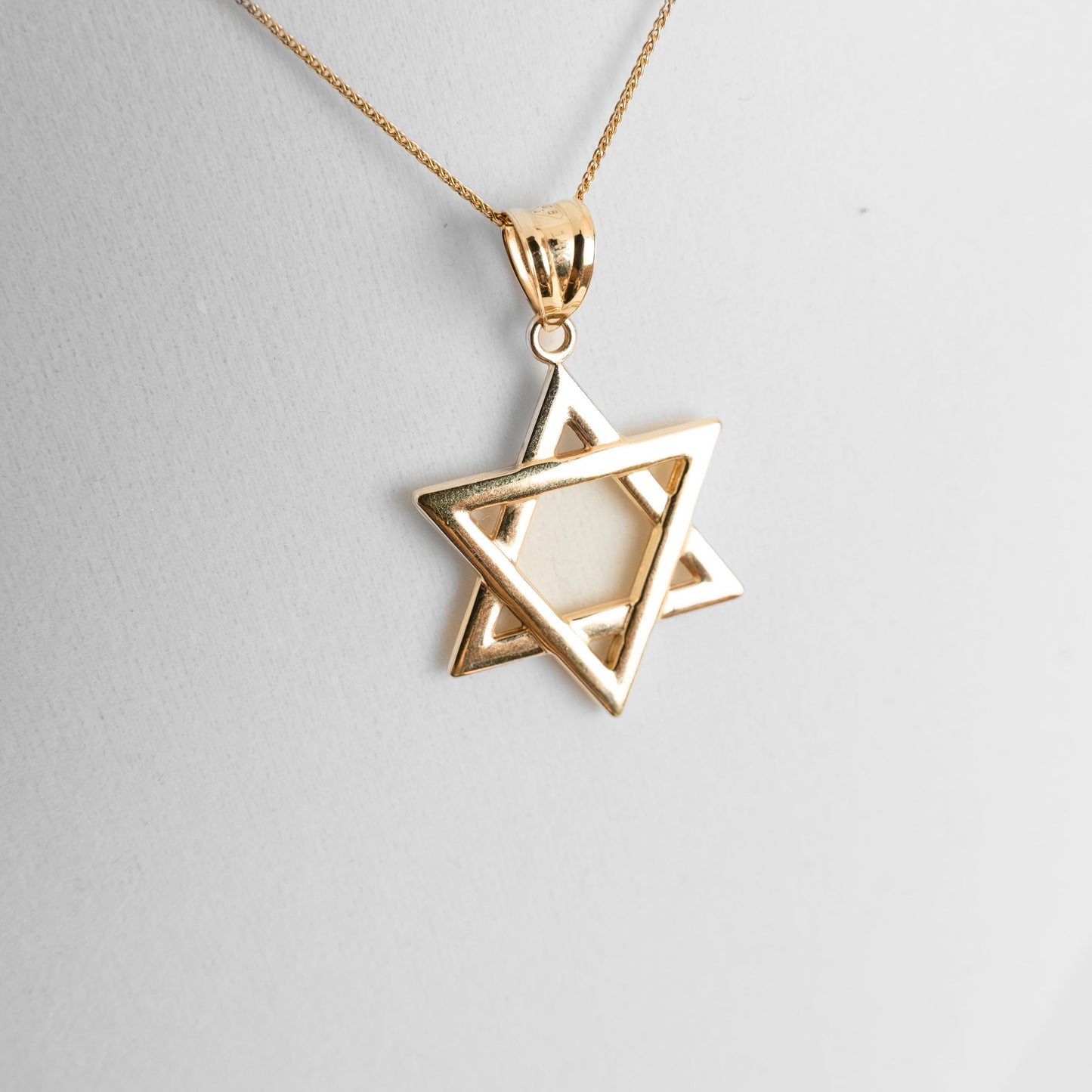 14k Gold Necklace David Star