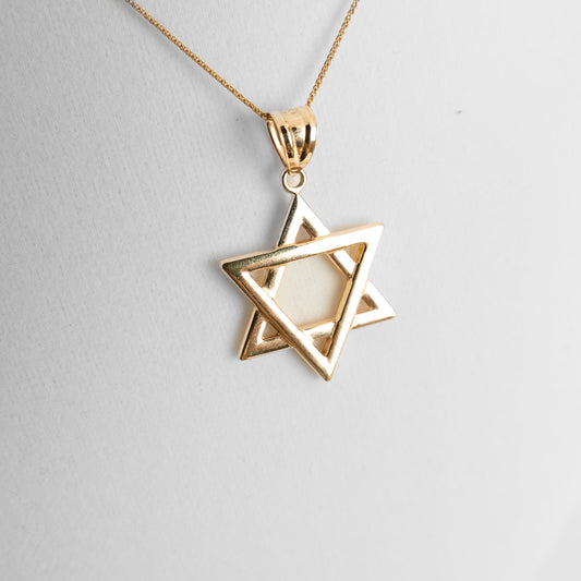 14k Gold Necklace David Star