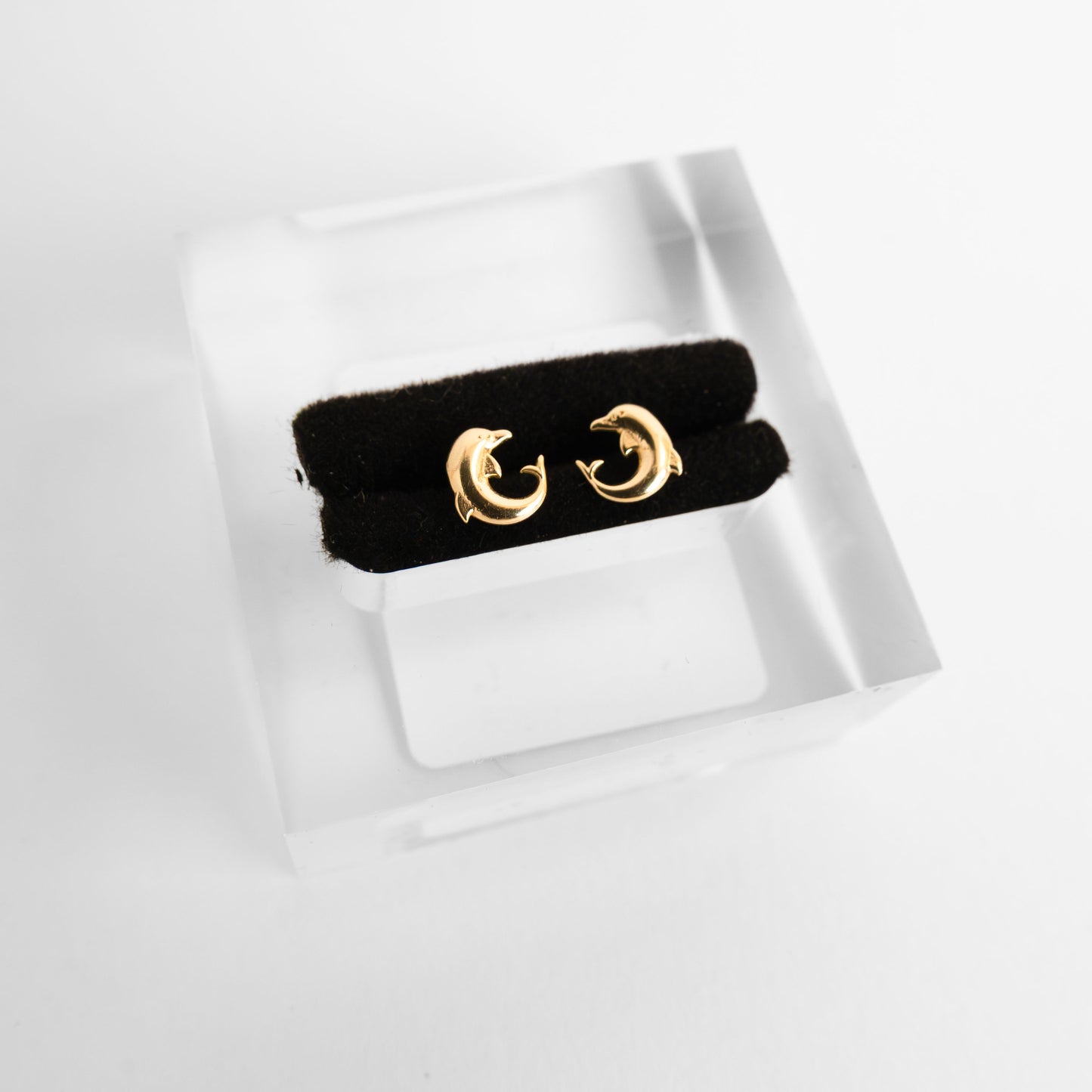 14k Gold Dolphin Earrings Gold