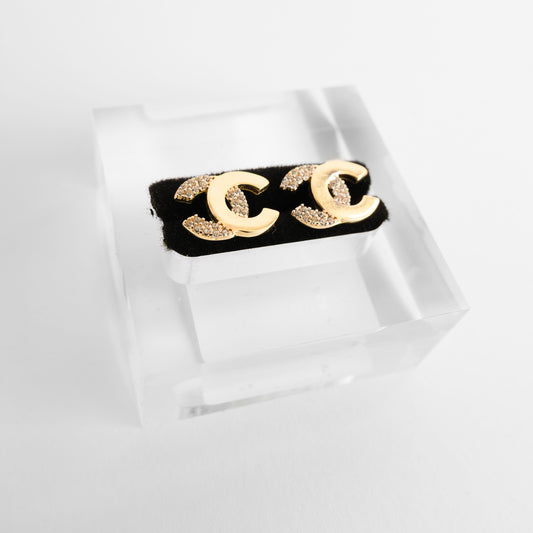 14k Gold Earring Channel Gold