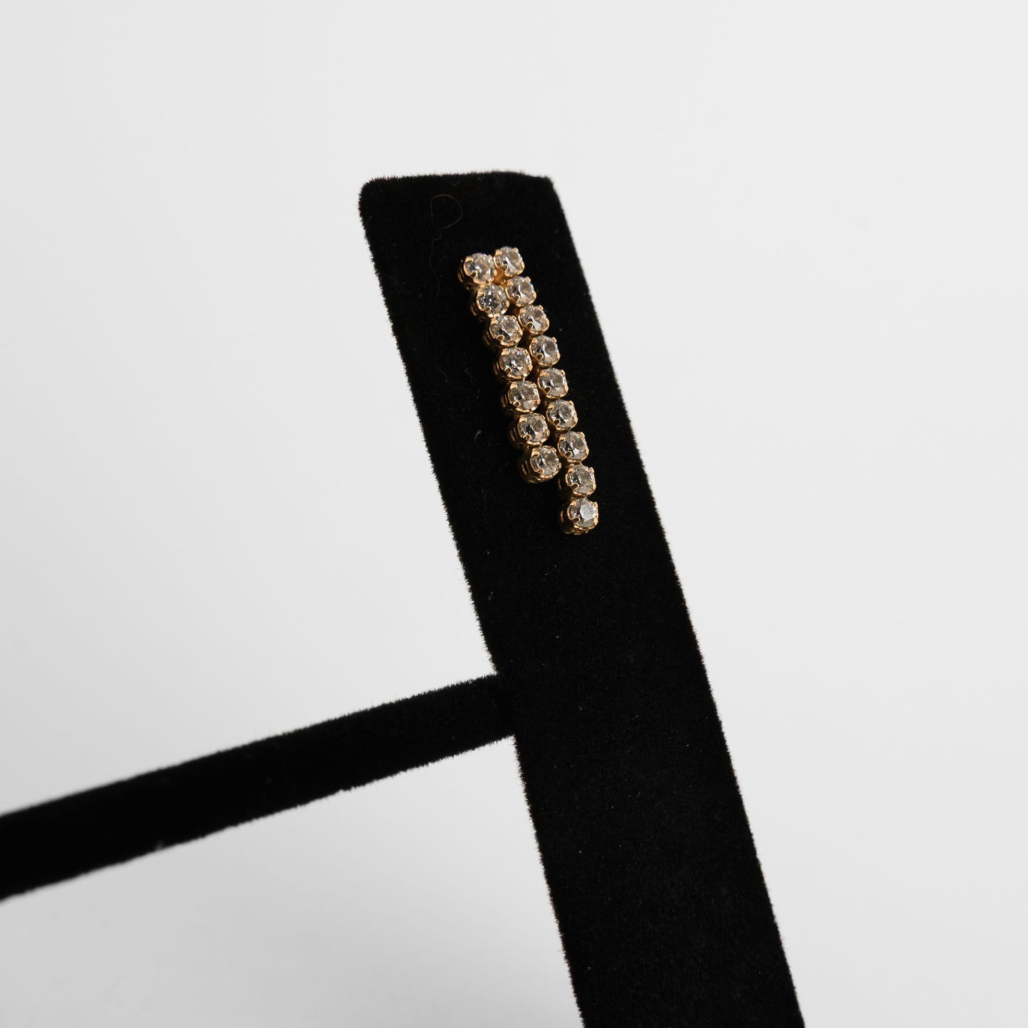 Earrings 14k Gold cubic zirconia climber