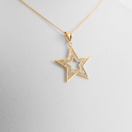 14K Gold Necklace Star shape
