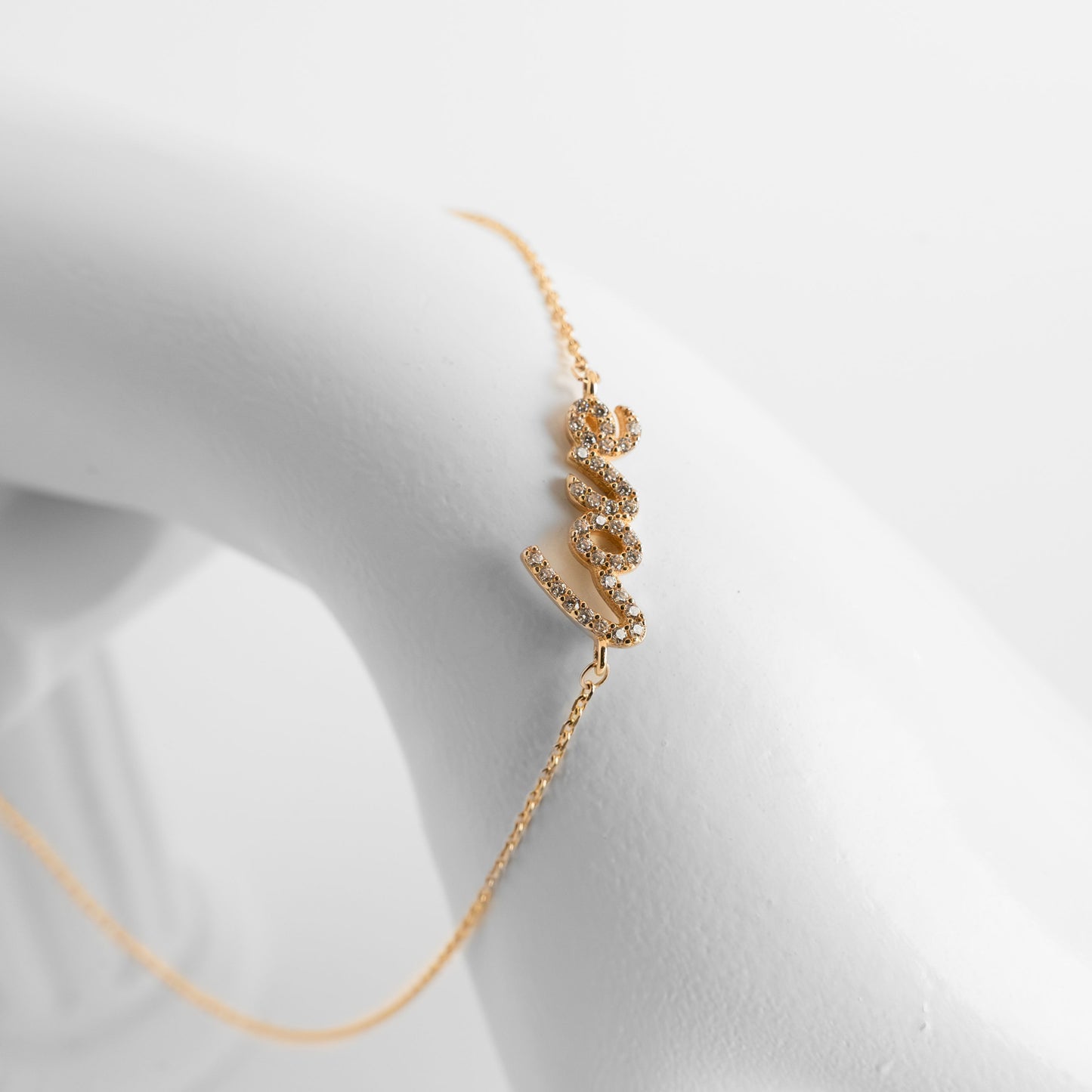 14k Gold choker Love shape