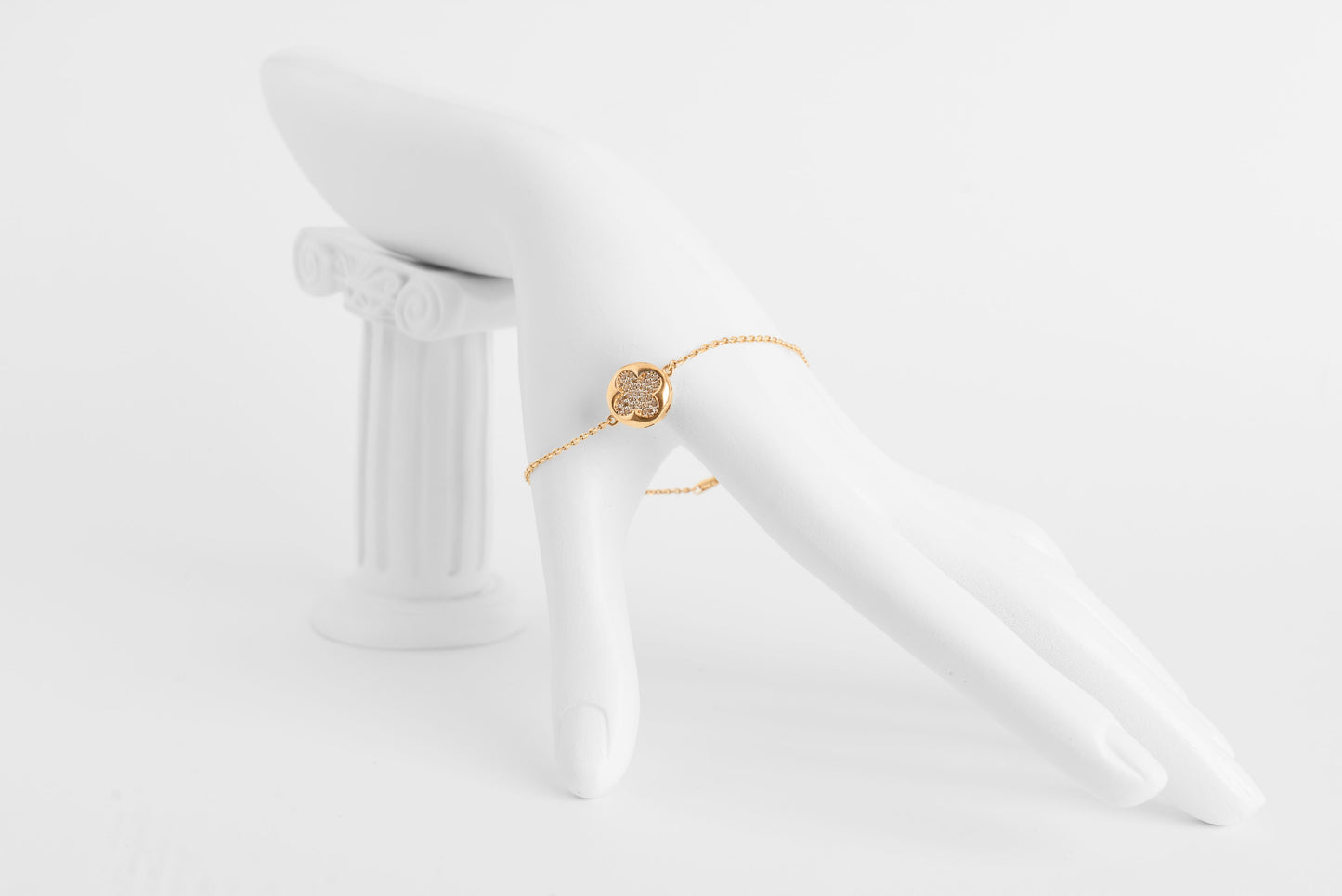 14k Gold Bracelets Clover shape