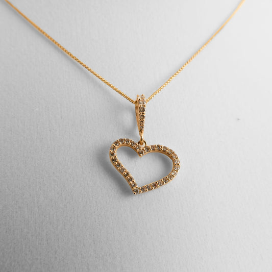14K Gold Necklace Heart Shape