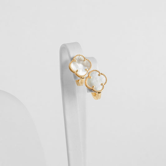 14K Gold Earrings mother pearl